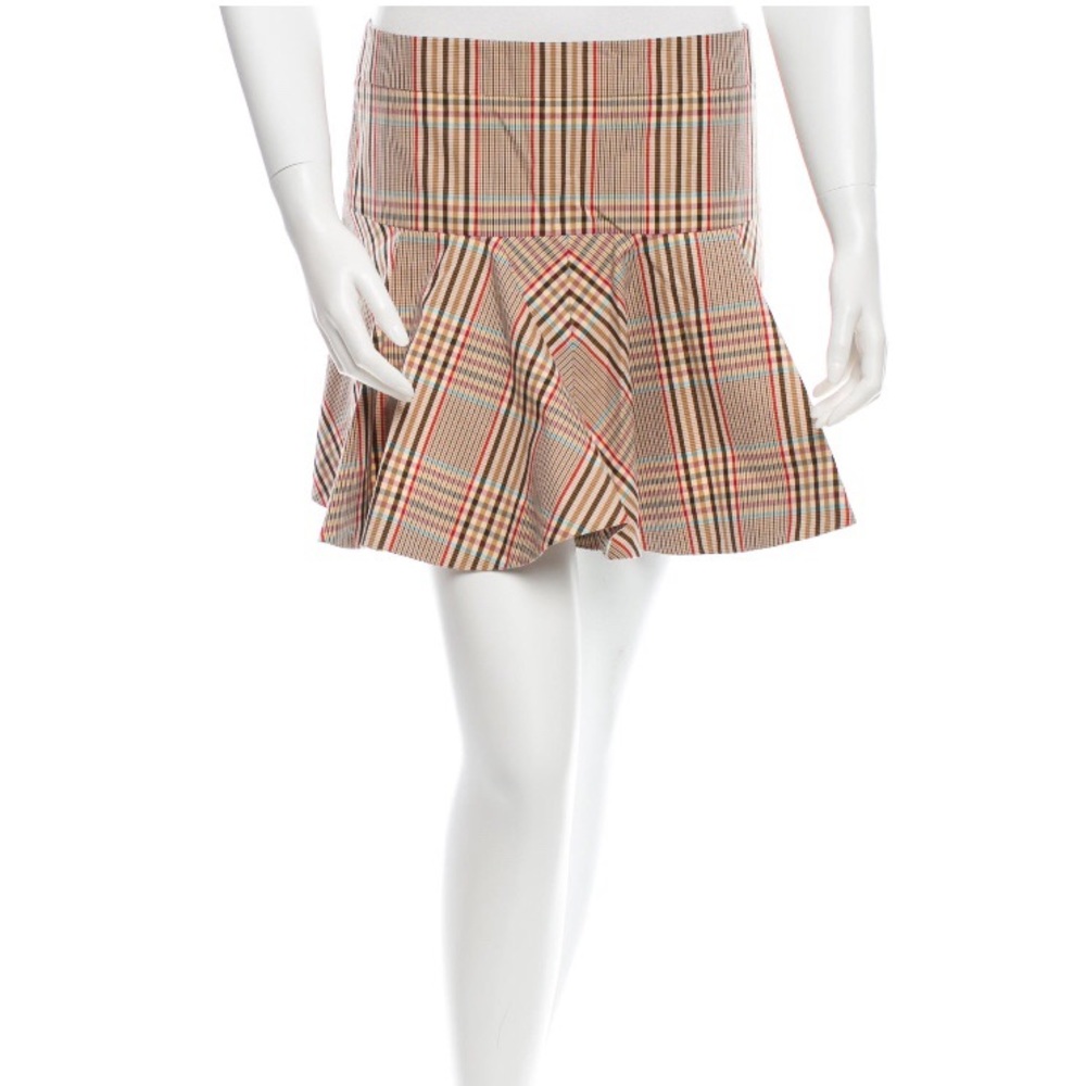 Thakoon plaid cotton skirt